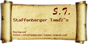 Staffenberger Tamás névjegykártya