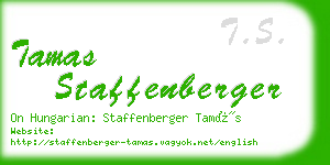 tamas staffenberger business card